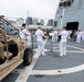U.S. Navy Band Brass Quintet perform at the International Naval Review Closing Ceremony