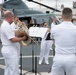 U.S. Navy Band Brass Quintet perform at the International Naval Review Closing Ceremony