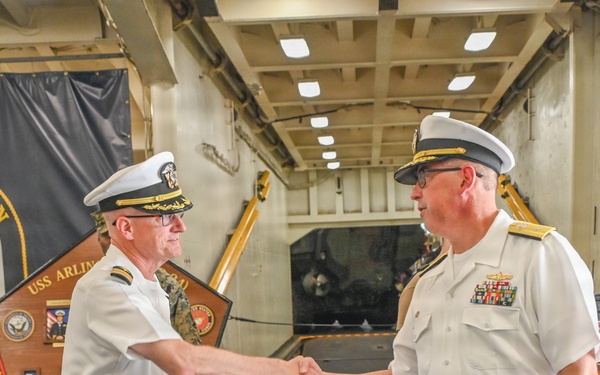 USS Arlington (LPD 24) Hosts INR 250 Welcome Ceremony