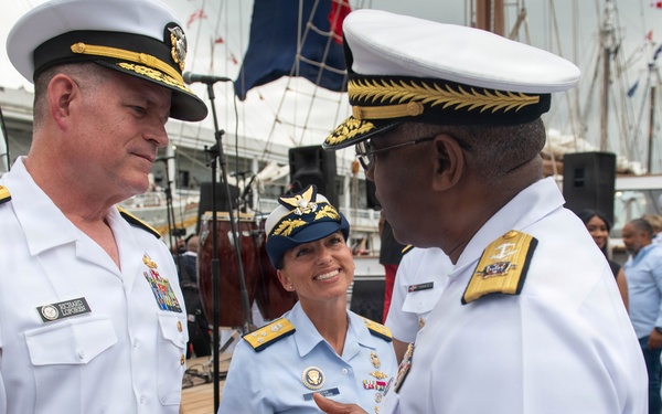 U.S. Coast Guard Vice Adm. Jo-Ann F. Burdian Meets with Dominican Republic Partners During SAIL250 Welcome Reception