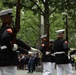 U.S. Marine Corps Silent Drill Platoon performs at 9/11 Memorial