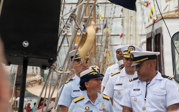 U.S. Coast Guard Vice Adm. Jo-Ann F. Burdian Meets with Dominican Republic Partners During SAIL250 Welcome Reception