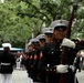 U.S. Marine Corps Silent Drill Platoon performs at 9/11 Memorial