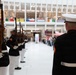 U.S. Marine Corps Silent Drill Platoon performs at World Trade Center Oculus