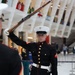 U.S. Marine Corps Silent Drill Platoon performs at World Trade Center Oculus