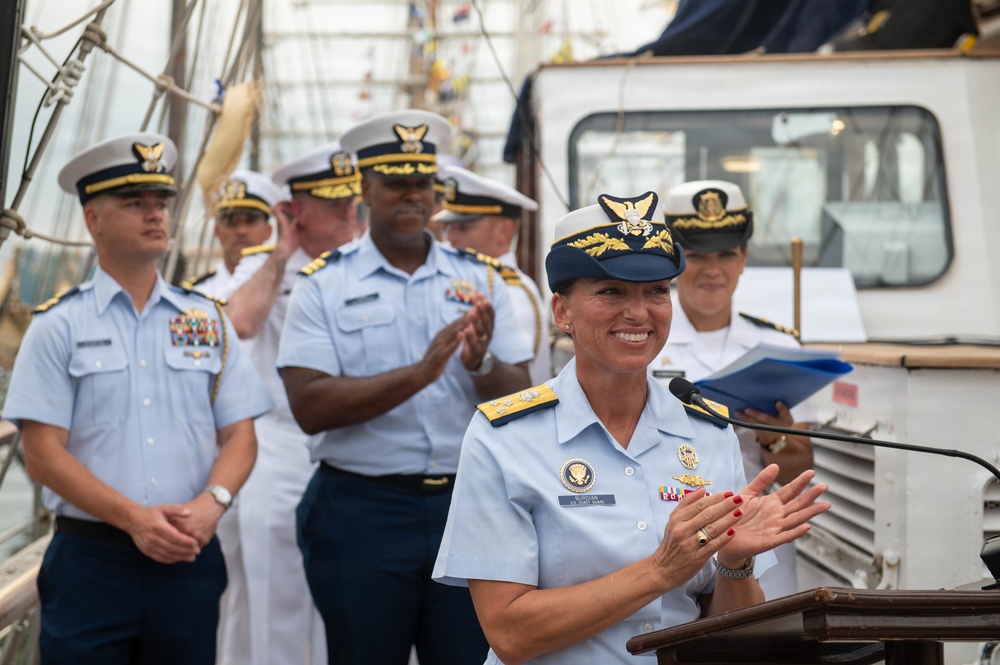 U.S. Coast Guard Vice Adm. Jo-Ann F. Burdian Meets with Dominican Republic Partners During SAIL250 Welcome Reception