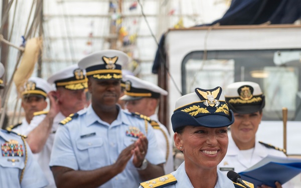U.S. Coast Guard Vice Adm. Jo-Ann F. Burdian Meets with Dominican Republic Partners During SAIL250 Welcome Reception