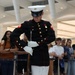 U.S. Marine Corps Silent Drill Platoon performs at World Trade Center Oculus