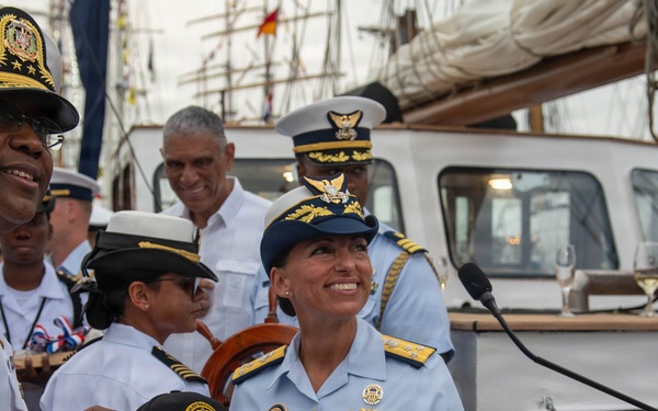 U.S. Coast Guard Vice Adm. Jo-Ann F. Burdian Meets with Dominican Republic Partners During SAIL250 Welcome Reception