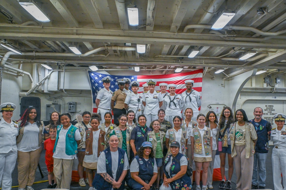 Girl Scouts Tour USS Arlington (LPD 24)