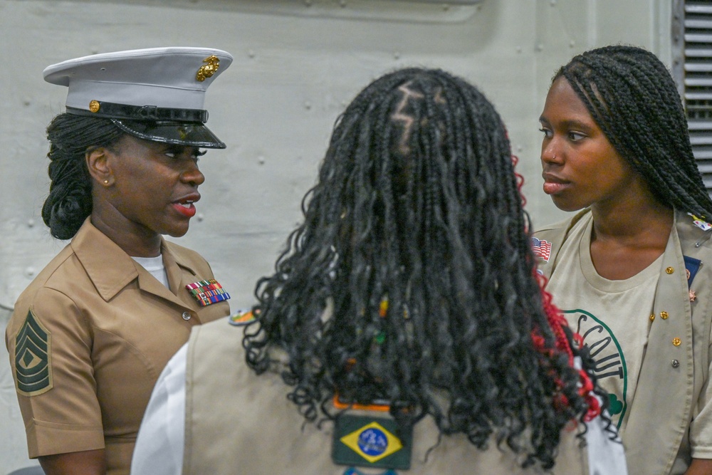 Girl Scouts Tour USS Arlington (LPD 24)