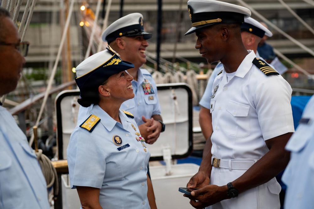 U.S. Coast Guard Vice Adm. Jo-Ann F. Burdian Meets with Dominican Republic Partners During SAIL250 Welcome Reception