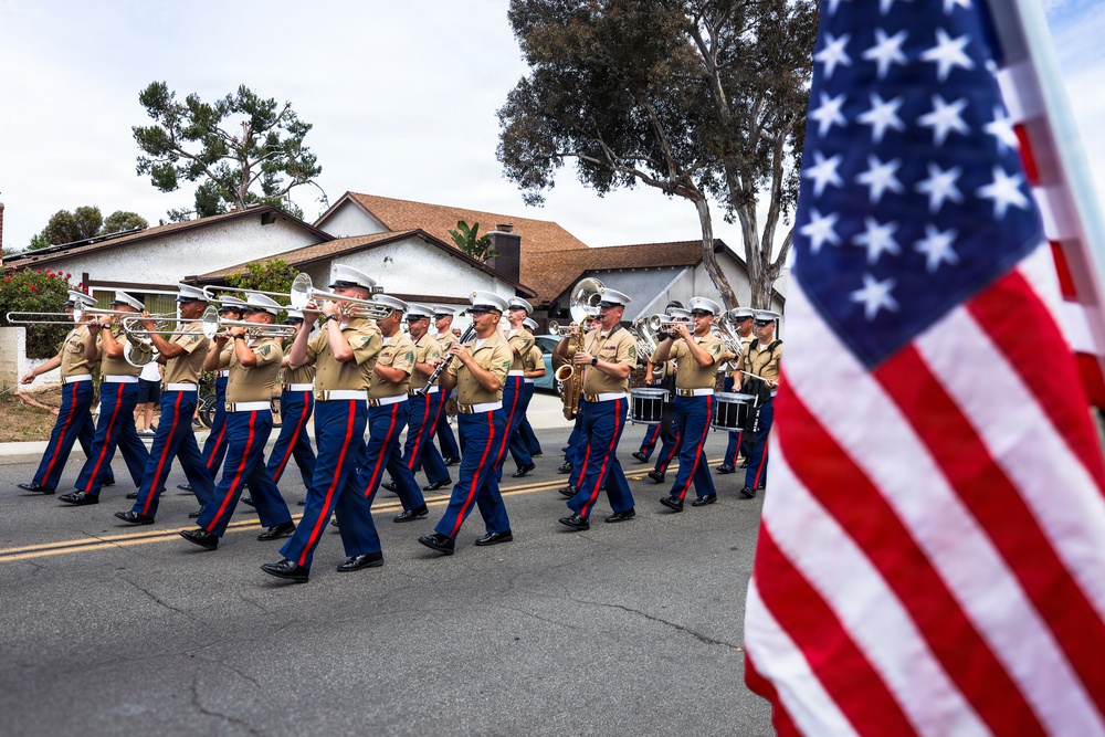 3rd MAW Band marches in Mira Mesa Independence Day Celebration