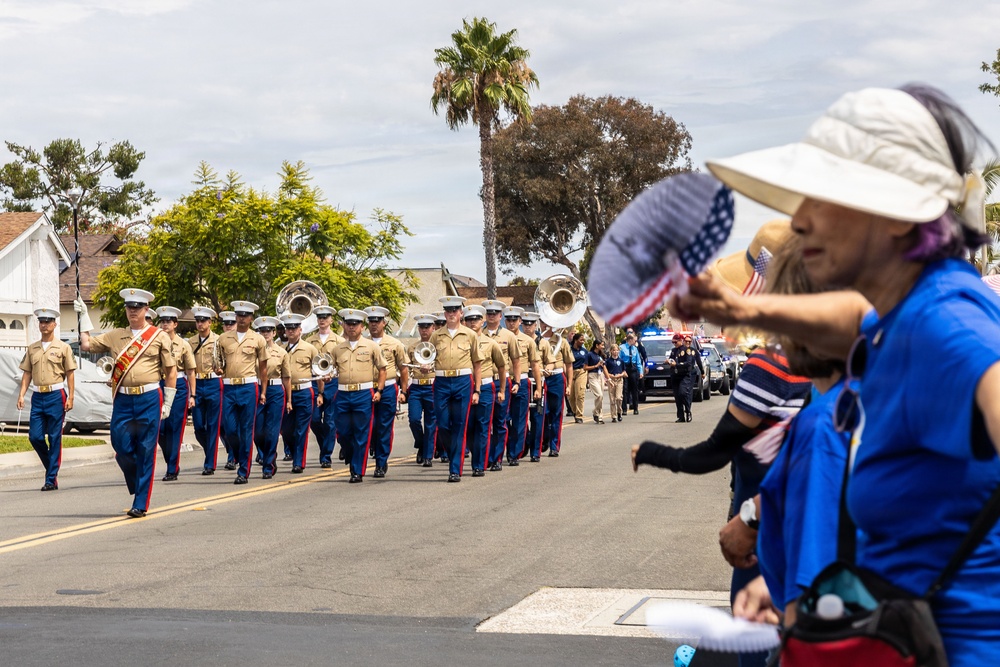 3rd MAW Band marches in Mira Mesa Independence Day Celebration