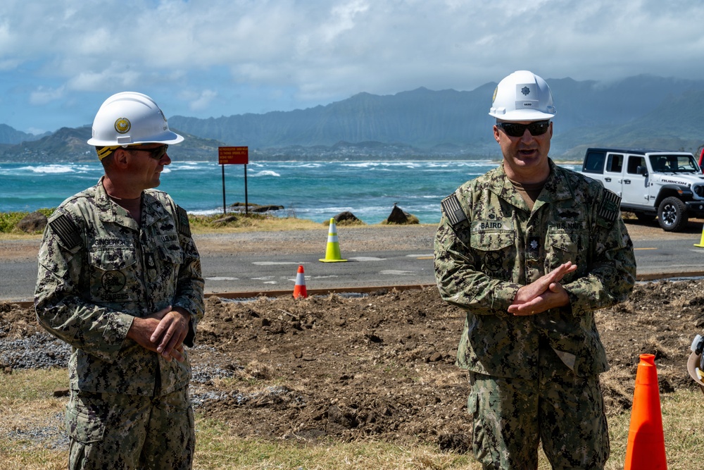 Seabees and Marines Continue Fort Hase Sidewalk Project During Rimpac 2026