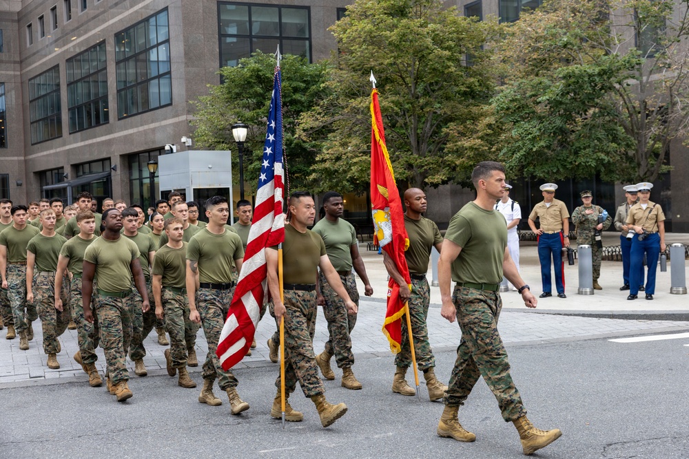 Marines Lead Freedom Run to 9/11 Remembrance Ceremony