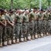 U.S. Marines observe a moment of silence at Ground Zero