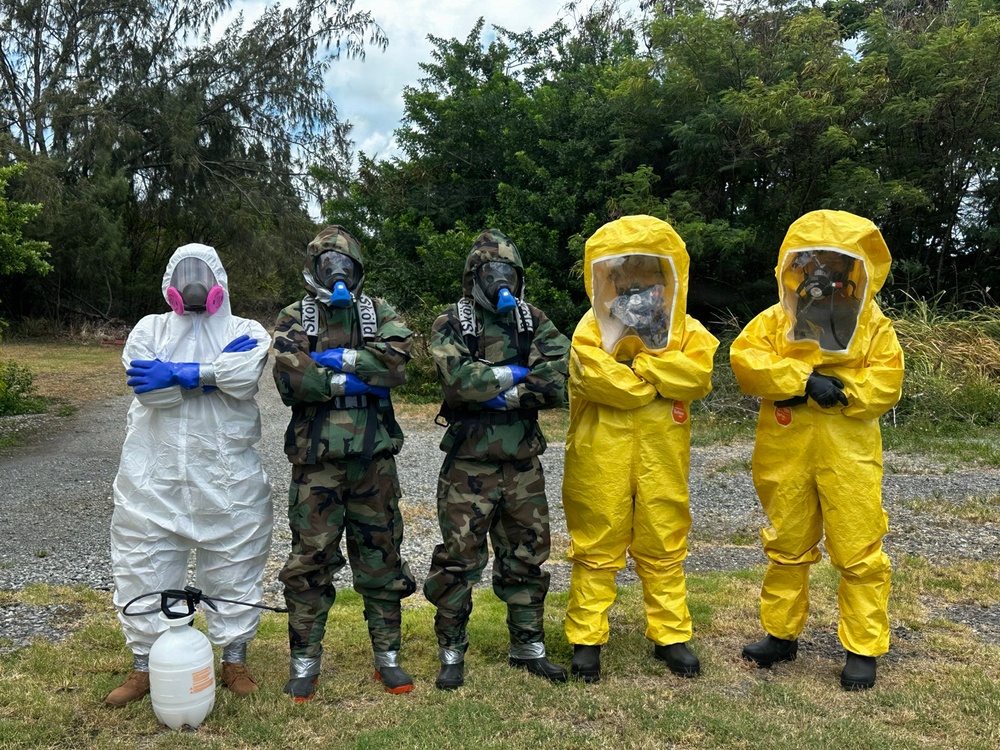 Multinational forces participate in a CBRN response exercise during RIMPAC 2026 HADR training