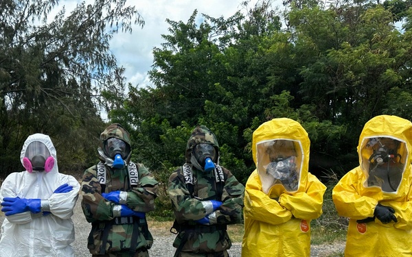 Multinational forces participate in a CBRN response exercise during RIMPAC 2026 HADR training