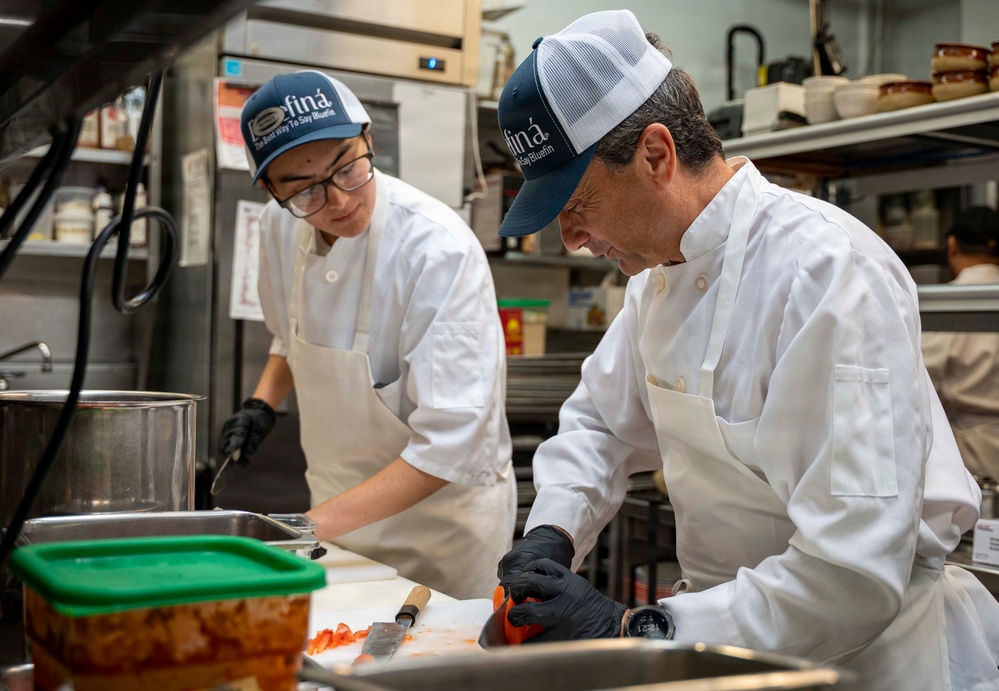 U.S. Navy and Spanish Sailors Visit Le Rivage in New York City