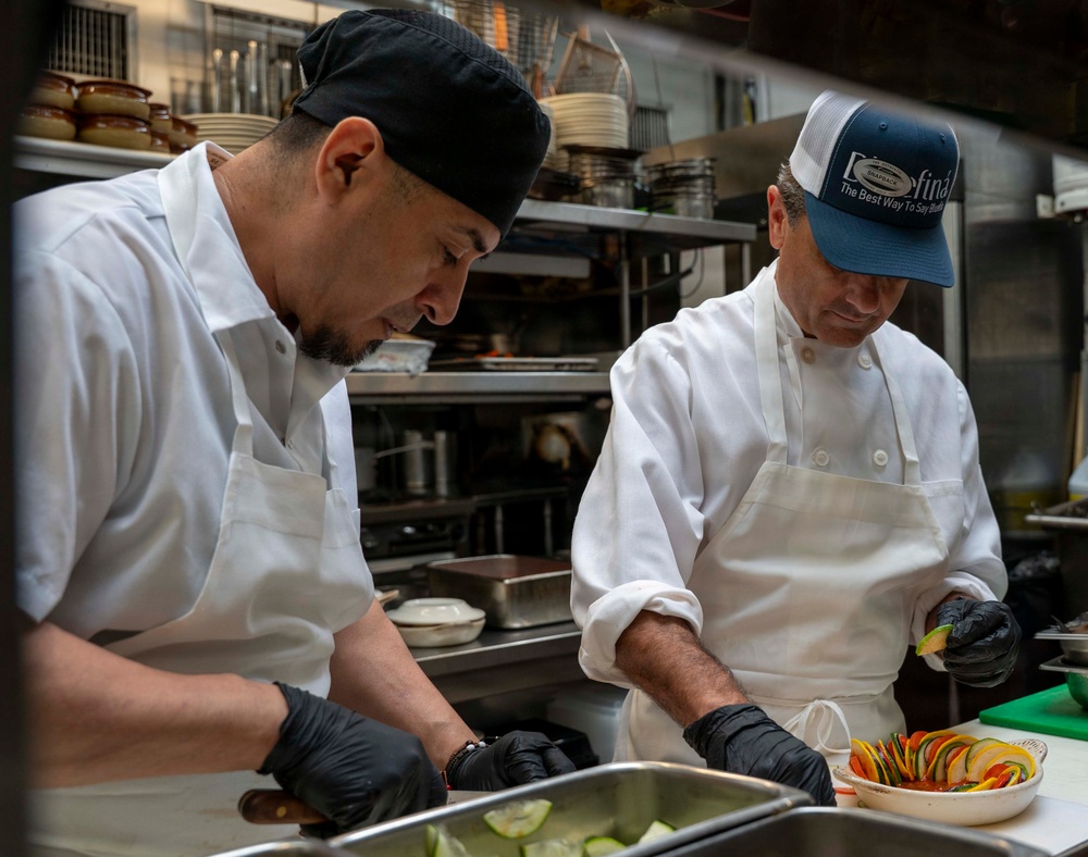 U.S. Navy and Spanish Sailors Visit Le Rivage in New York City