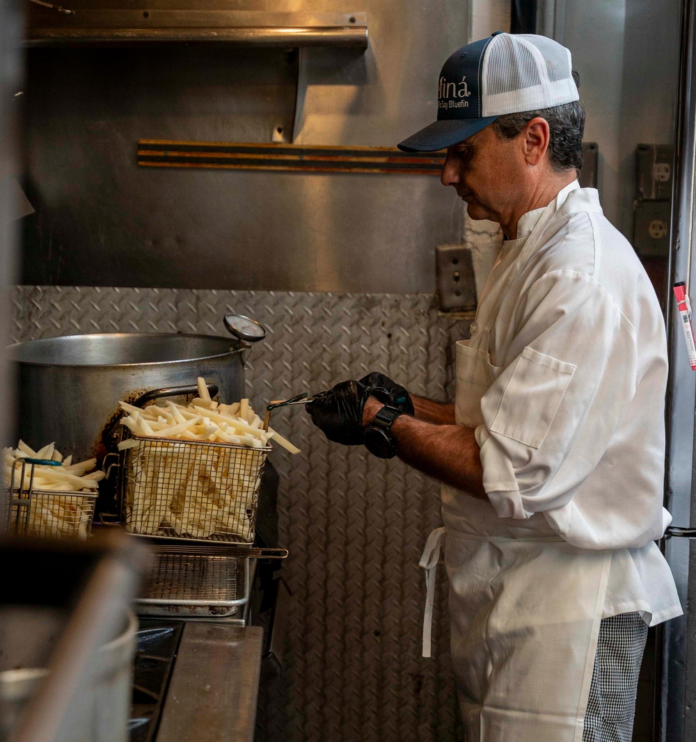 U.S. Navy and Spanish Sailors Visit Le Rivage Restaurant in NYC