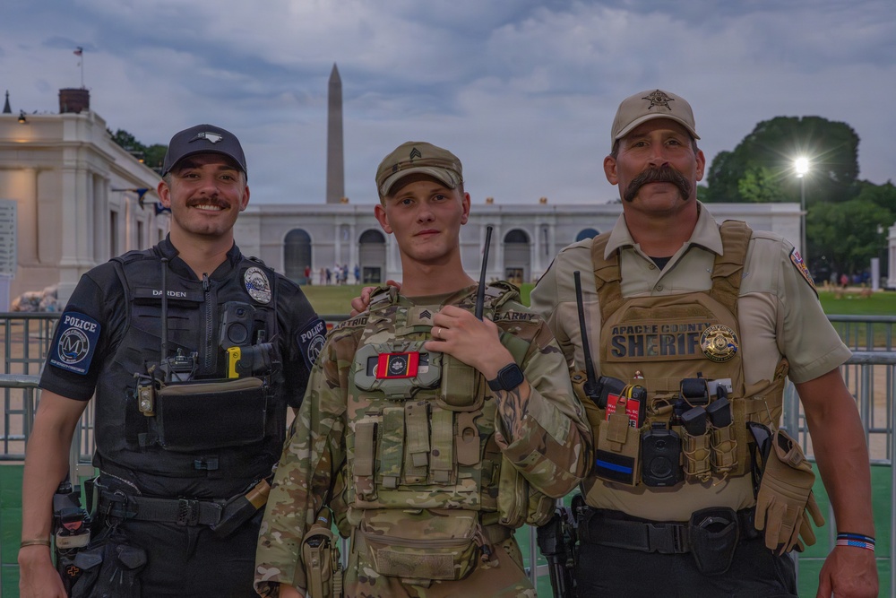 Mississippi National Guardsmen work alongside law enforcement agencies to support America 250