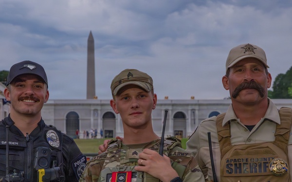 Mississippi National Guardsmen work alongside law enforcement agencies to support America 250