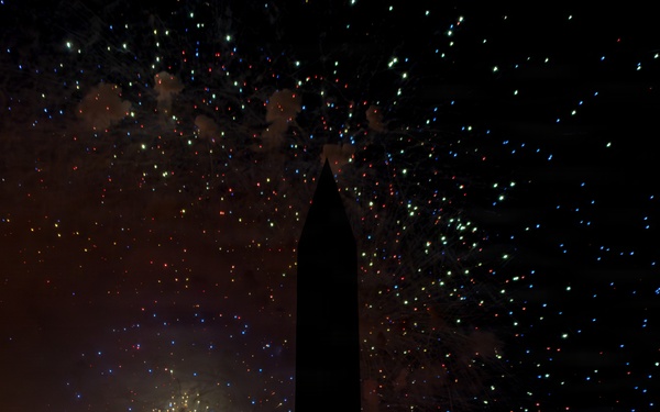 Fireworks fill the skies over Washington, D.C. during America 250