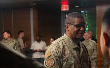 TRANSCOM commander visits Kadena, engages with Airmen