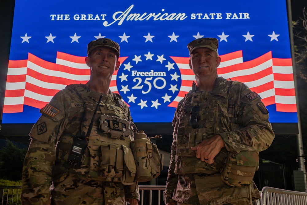 Leadership from the Mississippi National Guard supports ground operations during America 250