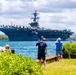 U.S.S. Theodore Roosevelt departs Pearl Harbor during RIMPAC 2026