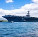 U.S.S. Theodore Roosevelt departs Pearl Harbor during RIMPAC 2026