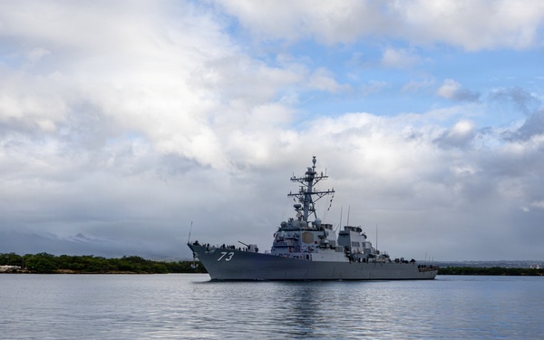 USS Decatur departs Pearl Harbor to begin RIMPAC 2026 Sea Phase
