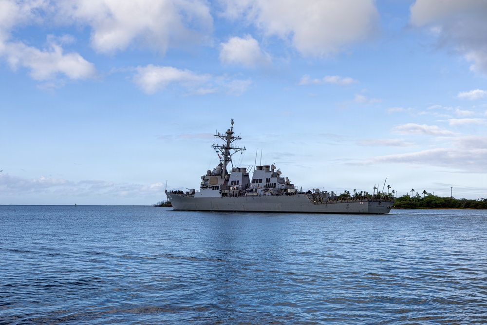 USS Decatur departs Pearl Harbor to Begin RIMPAC 2026 Sea Phase