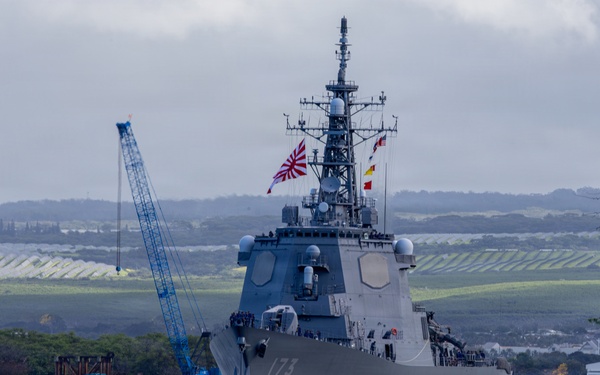 JS Kongo Departs Pearl Harbor to begin RIMPAC 2026 Sea Phase