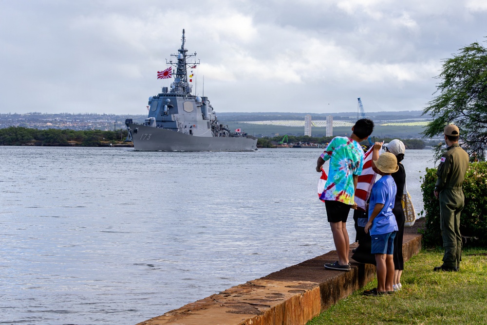 JS Kongo Departs Pearl Harbor to begin RIMPAC 2026 Sea Phase