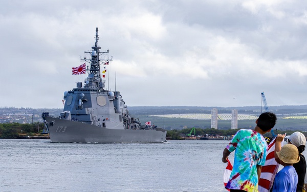 JS Kongo Departs Pearl Harbor to begin RIMPAC 2026 Sea Phase