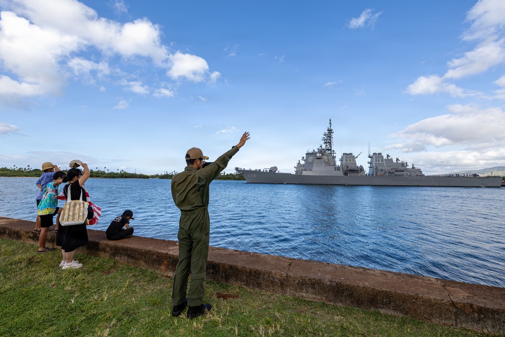 JS Kongo Departs Pearl Harbor to begin RIMPAC 2026 Sea Phase