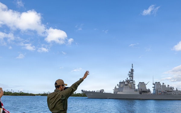 JS Kongo Departs Pearl Harbor to begin RIMPAC 2026 Sea Phase