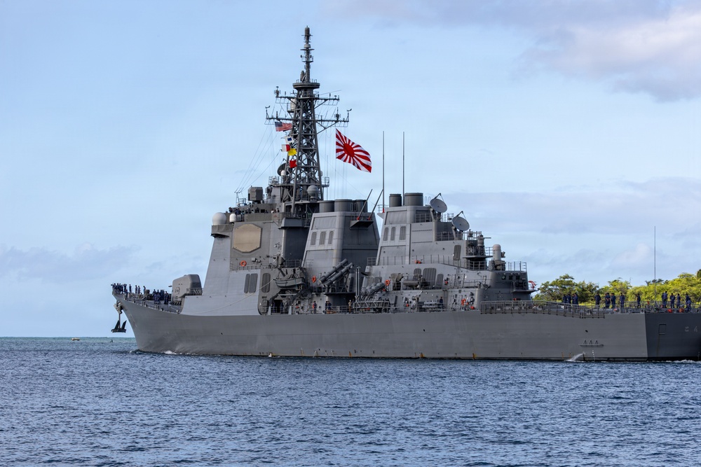JS Kongo Departs Pearl Harbor to begin RIMPAC 2026 Sea Phase