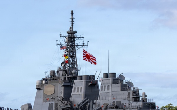 JS Kongo Departs Pearl Harbor to begin RIMPAC 2026 Sea Phase