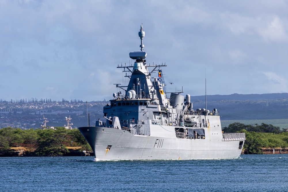 HMNZS Te Mana departs Pearl Harbor to begin RIMPAC 2026 sea phase