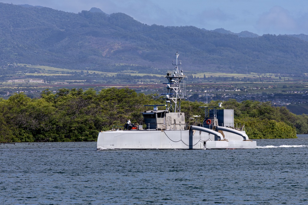Sea Hunter departs Pearl Harbor to begin RIMPAC 2026 sea phase