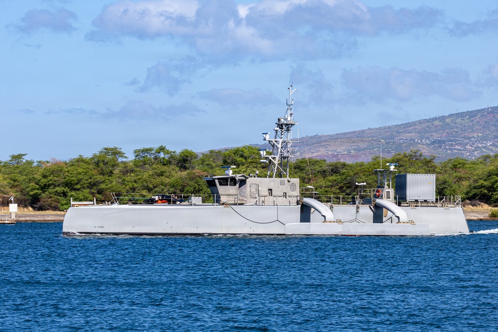 Sea Hunter departs Pearl Harbor to begin RIMPAC 2026 sea phase