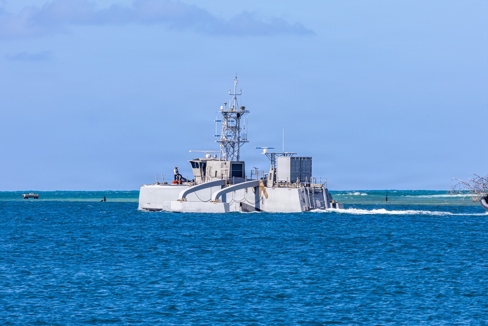 Sea Hunter departs Pearl Harbor to begin RIMPAC 2026 sea phase
