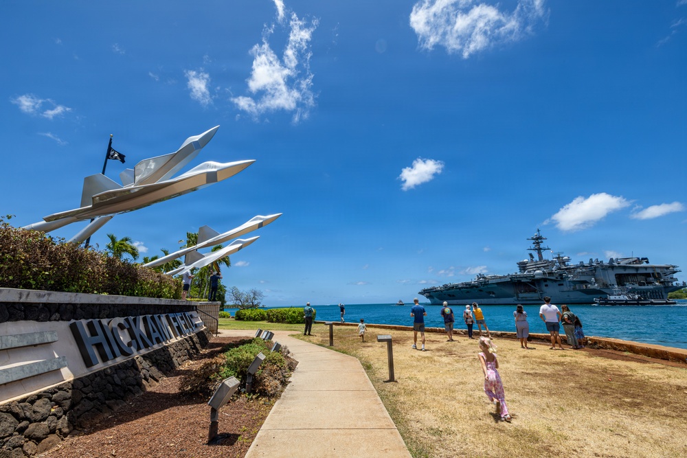 USS Theodore Roosevelt departs Pearl Harbor to begin RIMPAC 2026 sea phase