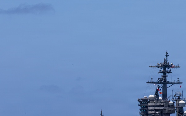 USS Theodore Roosevelt departs Pearl Harbor to begin RIMPAC 2026 sea phase