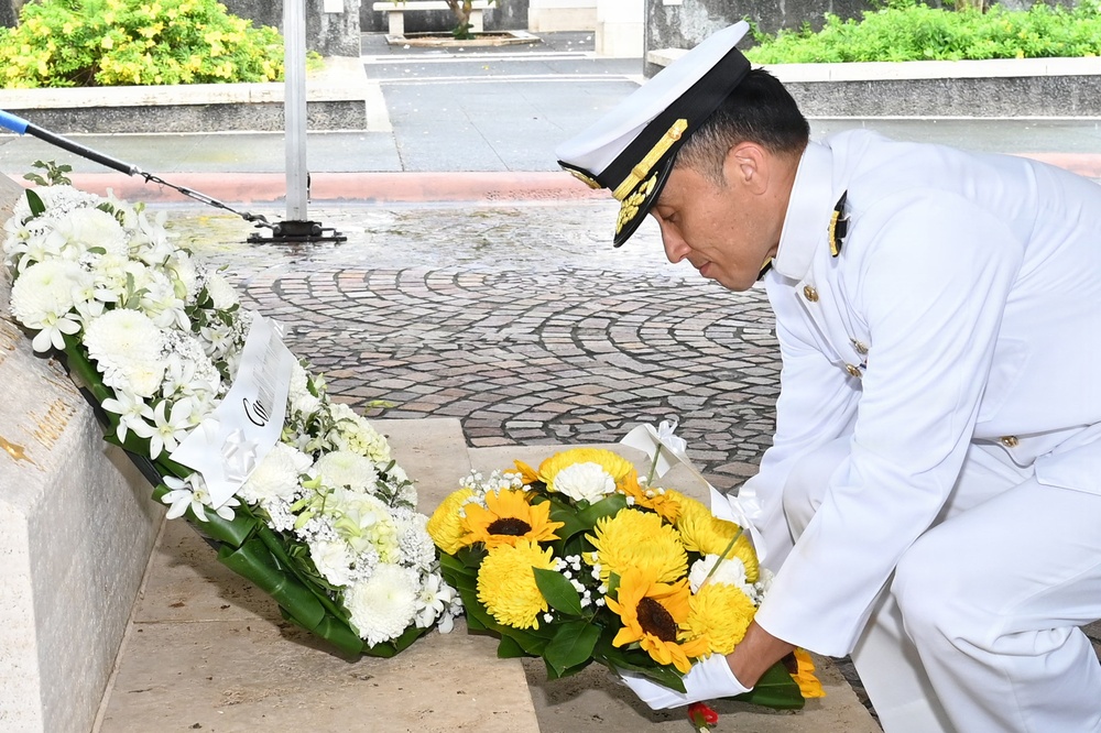 JMSDF personnel visit the National Memorial Cemetery of the Pacific during RIMPAC 2026