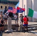 Soldiers from U.S. Army Veterinary Readiness Activity, Rheinland-Pfalz and an Airman from the 52nd Fighter Wing posing for a group photo after completing the Darby 40-Mile Challenge in Torbole, Italy.